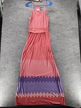 Nomad Morgan Carper Dress Womens Medium Maxi Sleeveless Pink